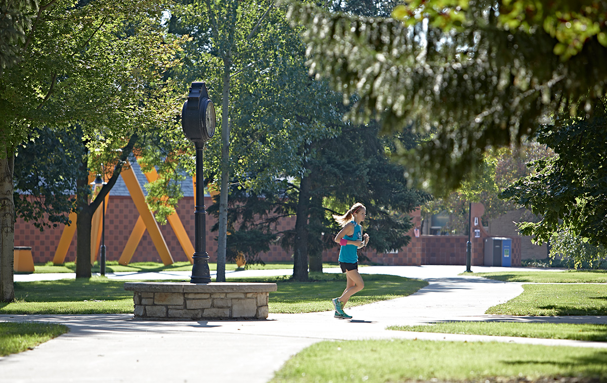 runner on campus